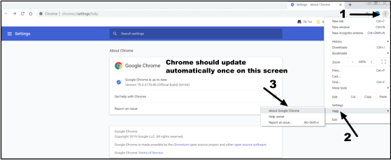 3 1 2 Chrome should update automatically once on this screen